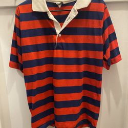 Red And Blue Strip Polo Shirt 