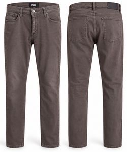 PAIGE Lennox Mens Jeans 38 Seal Brown Slim Fit Stretch Denim Pants