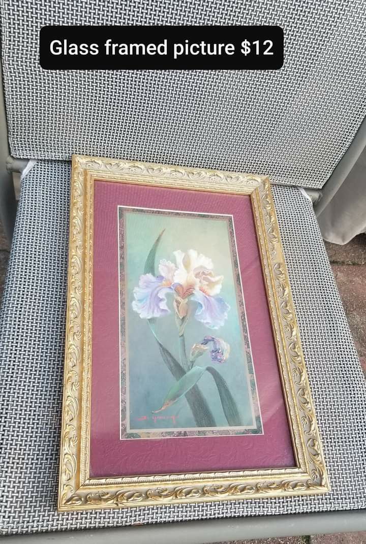 Glass framed picture 