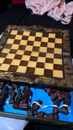 Chinese Hand Carved Chess Set