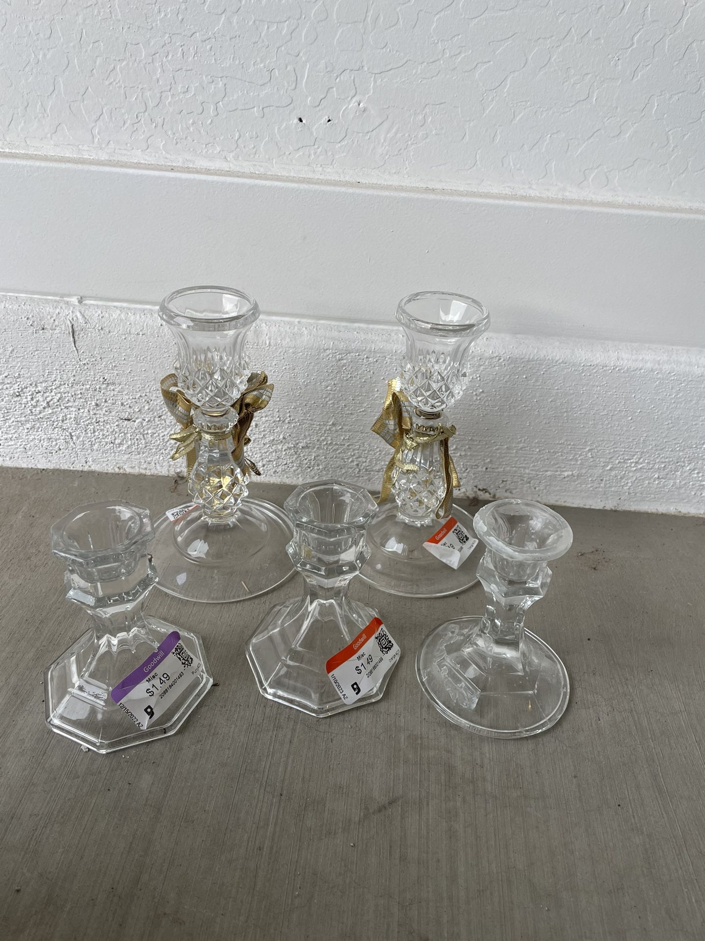 Glass Candler Holders
