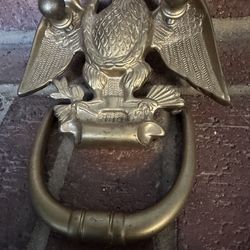 Old Door Knocker Eagle & Wreath !