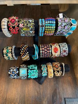 Rhinestone and Crystal Cuff Bracelets