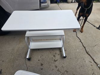 white computer table
