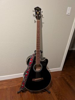 Ibanez AEB5E Black Acoustic Bass Guitar