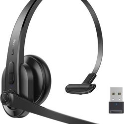 LEVN Wireless Headset, Bluetooth Headset with Microphone AI Noise Canceling & Mute Button