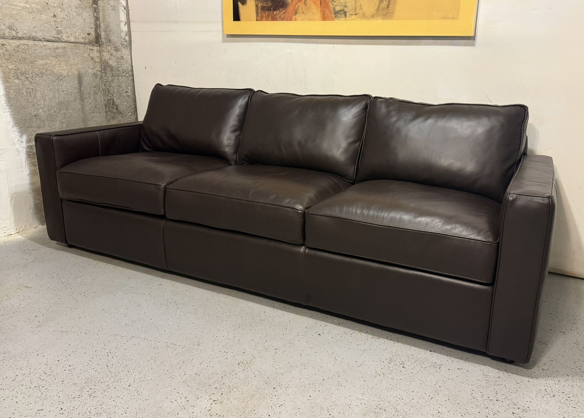 Leather Couch, Room & Board 99”