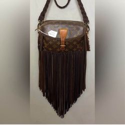 Authentic Vintage Boho revamped Louis Vuitton crossbody