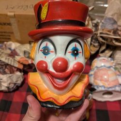 Vintage Clown Coin Bank