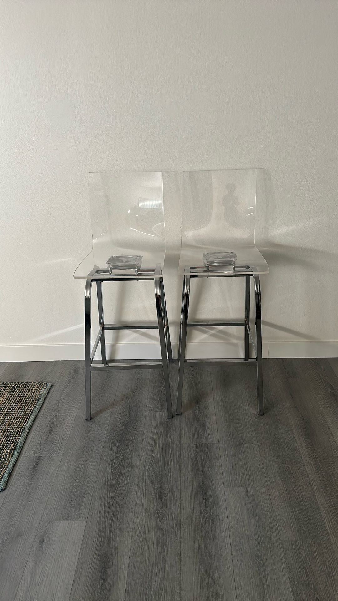 Clear Barstool Chairs (set of 2)