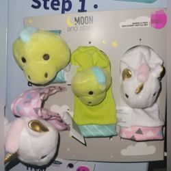 Baby girl hand and foot rattles