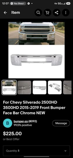 2015-2019 Chevy Silverado bumper