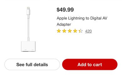 Apple lighting to tv adapter