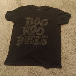 Boo Koo Bucks Puff Printed Black T Shirt