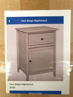 Brand New Beige Nightstand