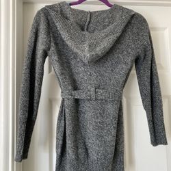 Gray Pullover Jacket And A Turquoise T-shirt 