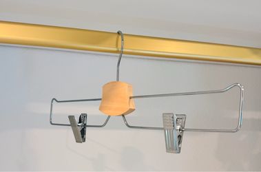 Wood Accent Metal Clip Hanger