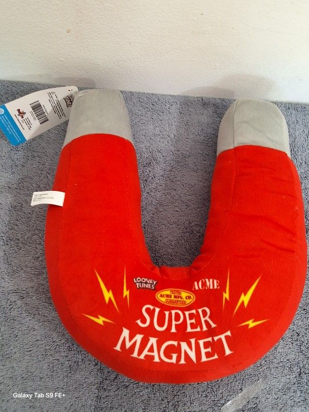 Looney Tunes ACME Super Magnet Plush Pillow – Warner Bros Official NWT
