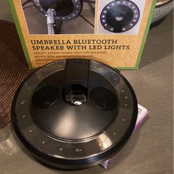 Umbrella, Bluetooth speaker, LED lights, brand new