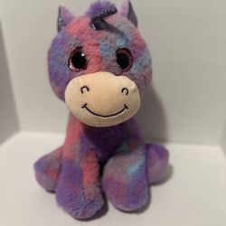 Plush Paradise 17" CHUCKLES UNICORN BIG EYES Purple Pink Blue Stuffed Animal