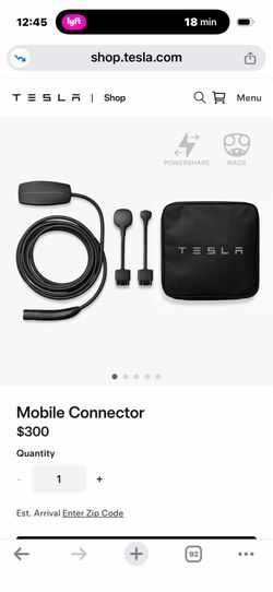 Tesla charger with adapters and case