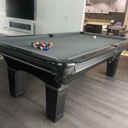 Black 7’ Pool Table (Free Delivery & Pro setup) New Felt Any Color + All Accessories Included