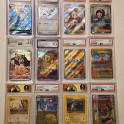 Huge Pokemon Card Mixed Graded Lot Of 12 Cards TCG CCG 