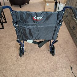 Carex Transport Wheelchair, Cushion 19-inch Seat 