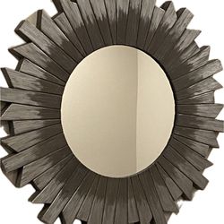 Decorate Mirror Sunburst Dark/light Gray  28” In Diameter 
