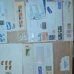 Stamps on envelopes "foriegn"