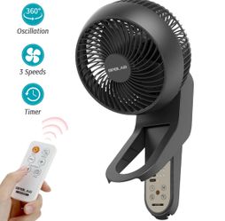 OPOLAR Wall Mount Air Circulator Fan w/Remote Control 3 Speeds 7" Blade ACF201