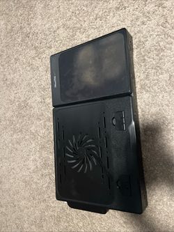 MountTEK Black Laptop Cooling Pad, 1 Fan, USB-Powered Adjustable Stand