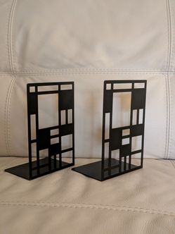 Beautiful Modern Blank Metal Bookends / Book Support ($5)