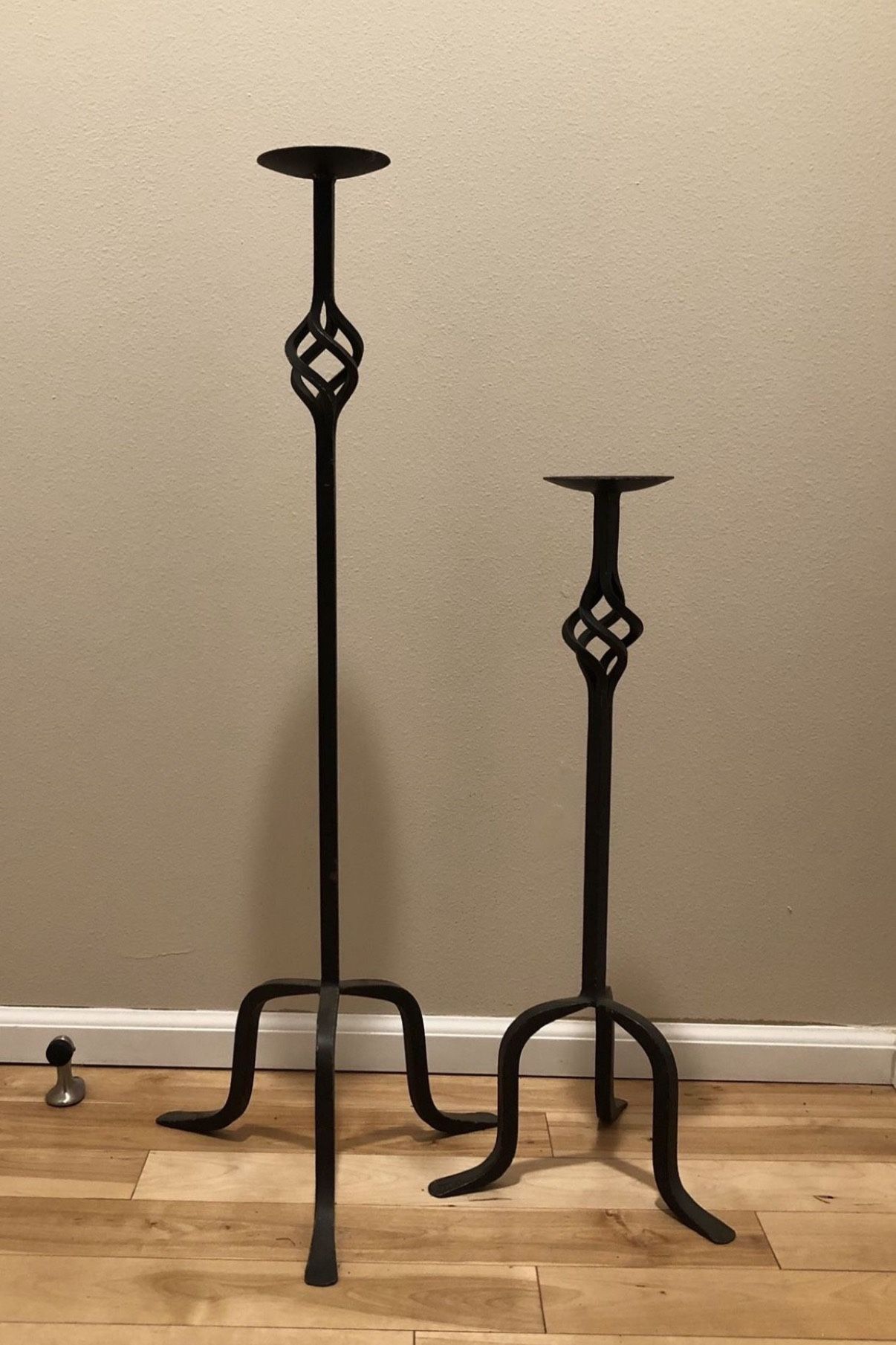 Cast Iron Candle Opera Holder Set