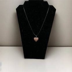 Gold Tone Heart Pendant On Leather Cord. Bohemian, Fairycore, Whimsygoth