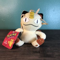 Pokemon Meowth #52 Plushy From Hasbro