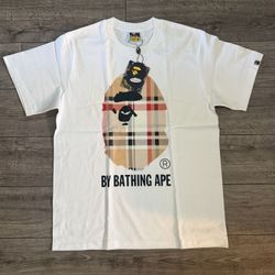 WHITE BURBERRY BAPE