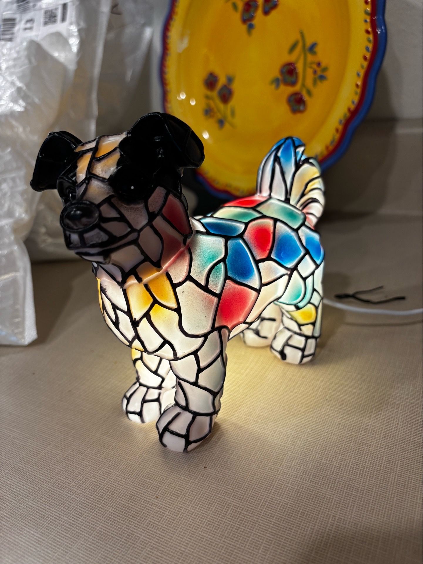 Black eared puppy nightlight 4”