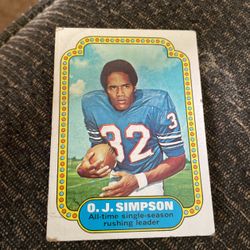 O.J. Simpson football card 1974