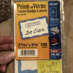 Name Badge Labels Printer Or Write On 