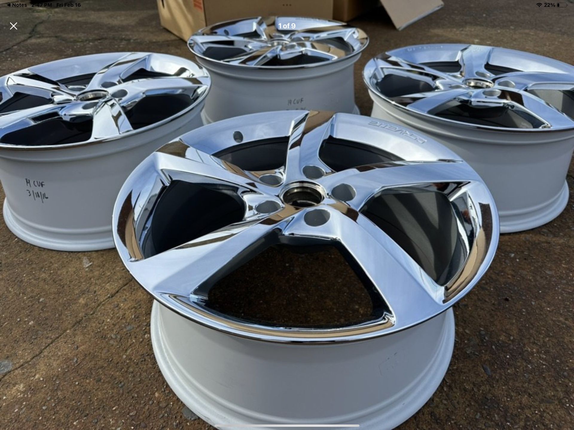 19" 2019 Chevy Corvette C7 Wheels 19x8.5 (ALL 4 ARE THE SAME)