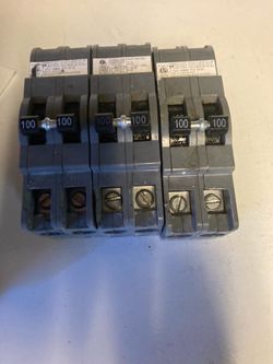 3 Gray 100amp breaker  75 ea