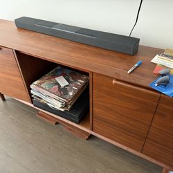 Tate 80” Walnut storage Media console 