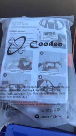 Dog lift sling