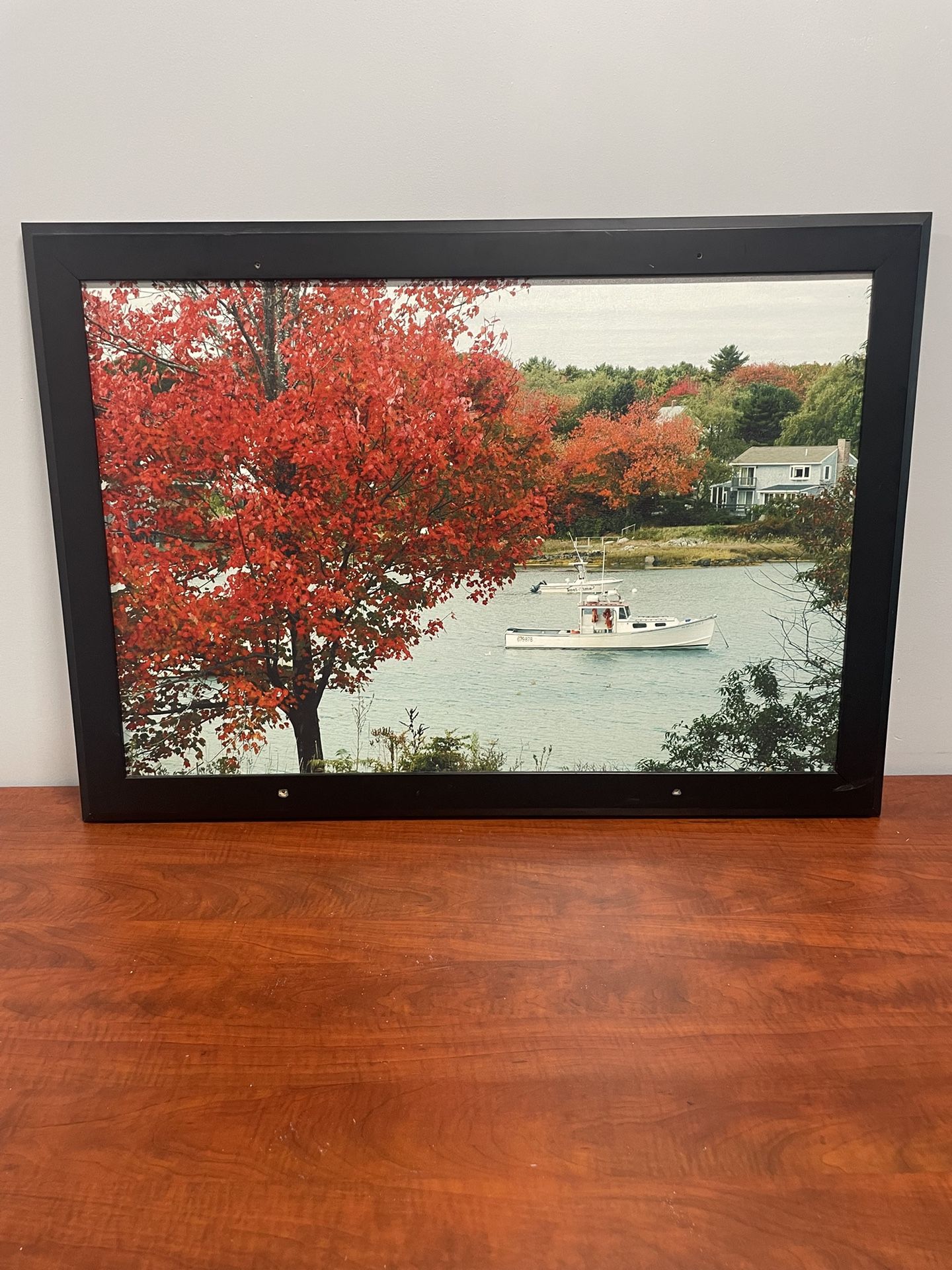 Beautiful Canvas Print Of A Lake In Autumn