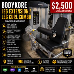 BodyKore Leg Extension / Leg Curl Combo – Commercial Gym Equipment