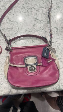 Vintage coach leather cross body purse