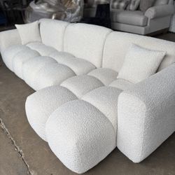 New In Box Need gone Today Boucle Sectional Sofa 