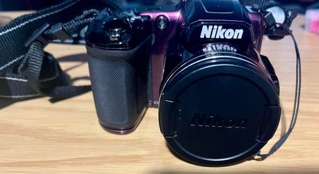 Nikon Bridge Camera with Lens Cap and Strap