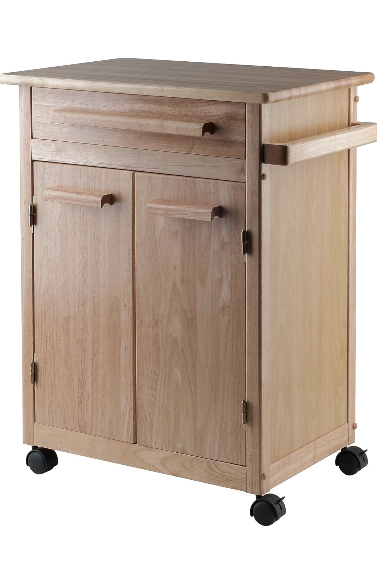 Winsome Wood Kitchen Cart, Natural, Single Drawer
